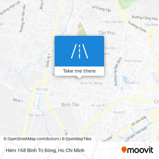 Hẻm 168 Bình Trị Đông map