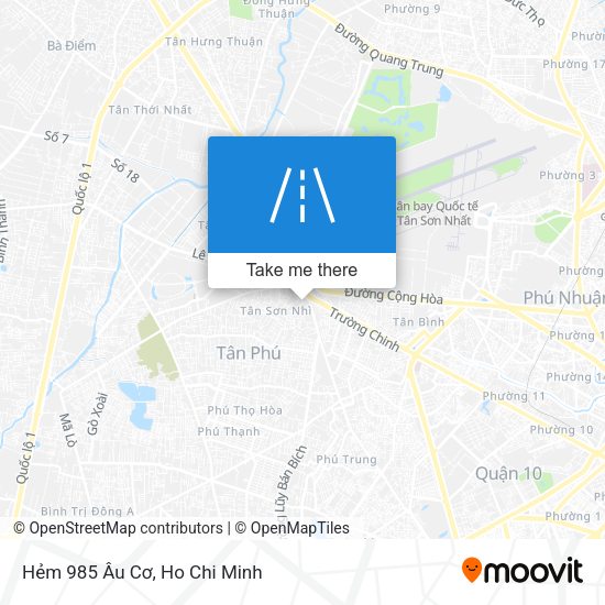 Hẻm 985 Âu Cơ map