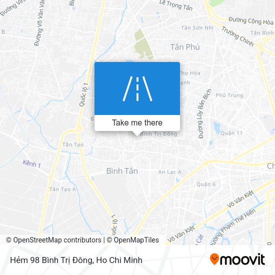 Hẻm 98 Bình Trị Đông map