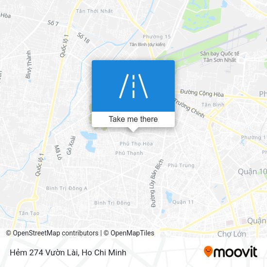 Hẻm 274 Vườn Lài map