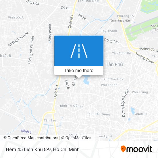 Hẻm 45 Liên Khu 8-9 map