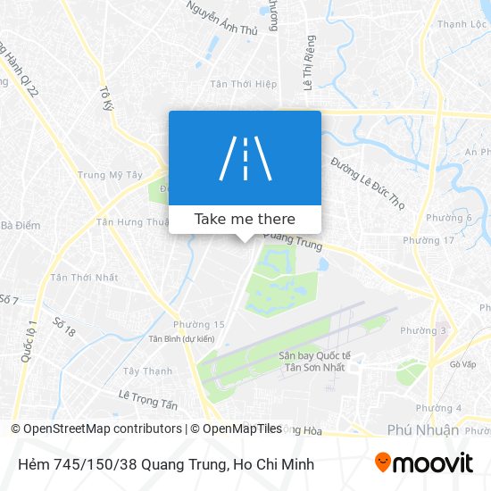 Hẻm 745/150/38 Quang Trung map