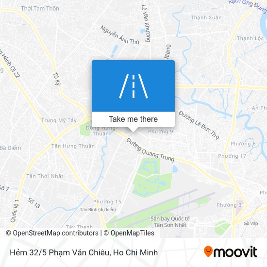 Hẻm 32/5 Phạm Văn Chiêu map