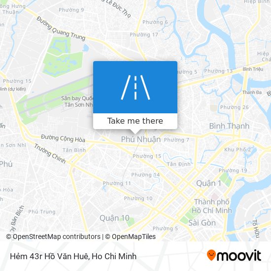 Hẻm 43r Hồ Văn Huê map