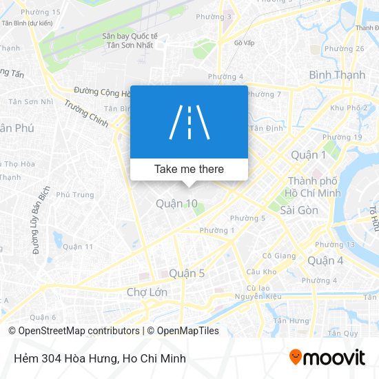 Hẻm 304 Hòa Hưng map