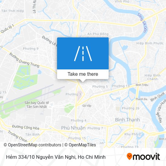 Hẻm 334/10 Nguyễn Văn Nghi map