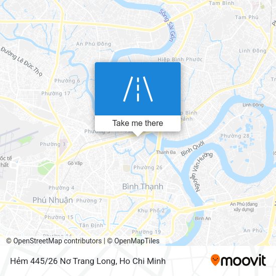 Hẻm 445/26 Nơ Trang Long map