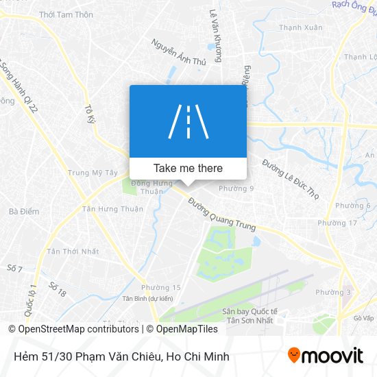 Hẻm 51/30 Phạm Văn Chiêu map