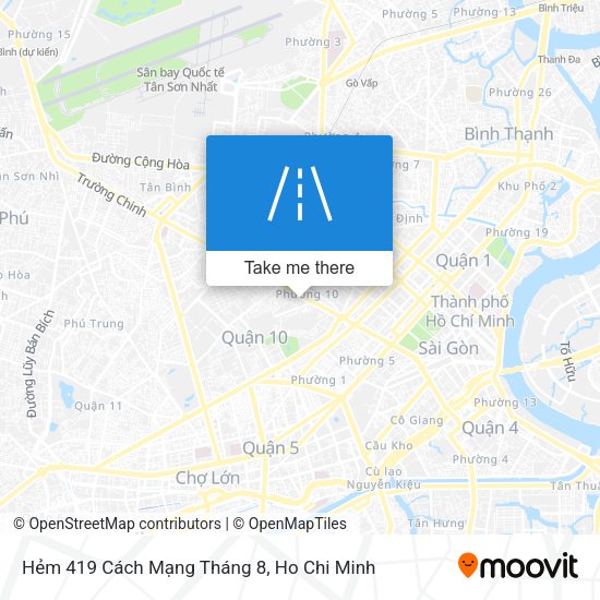 Hẻm 419 Cách Mạng Tháng 8 map