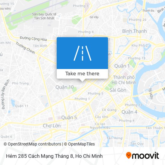 Hẻm 285 Cách Mạng Tháng 8 map