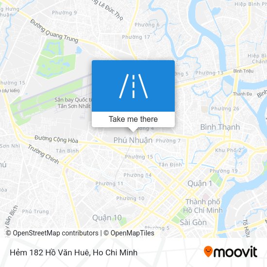 Hẻm 182 Hồ Văn Huê map