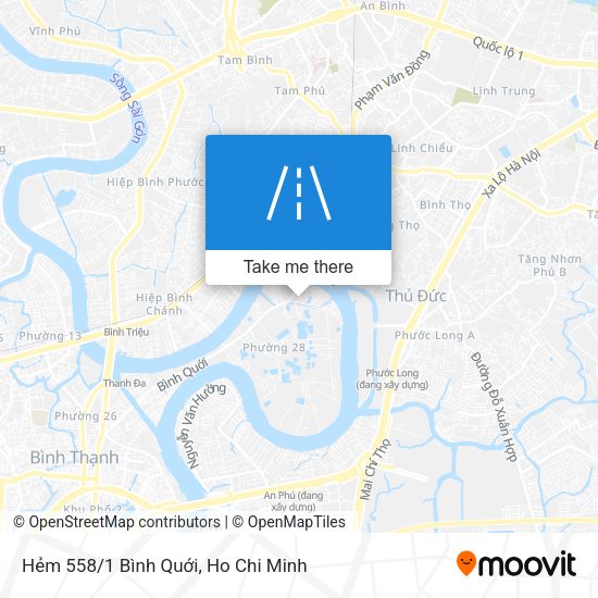 Hẻm 558/1 Bình Quới map