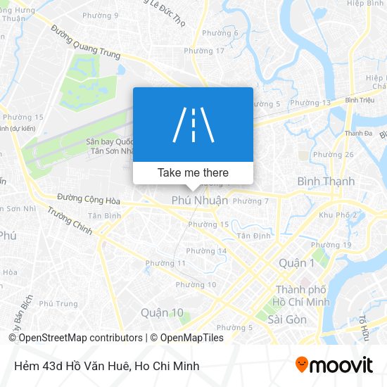Hẻm 43d Hồ Văn Huê map