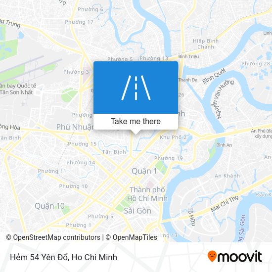 Hẻm 54 Yên Đổ map