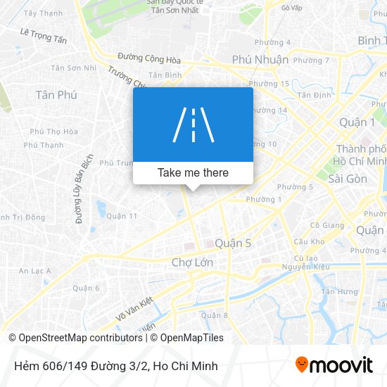 Hẻm 606/149 Đường 3/2 map