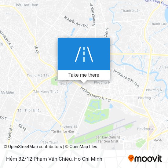 Hẻm 32/12 Phạm Văn Chiêu map