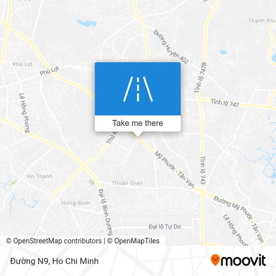Đường N9 map