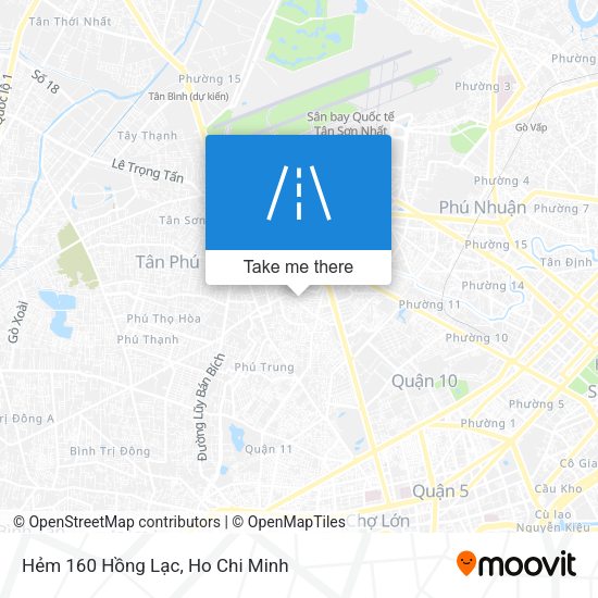 Hẻm 160 Hồng Lạc map