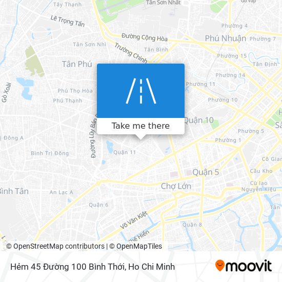 Hẻm 45 Đường 100 Bình Thới map