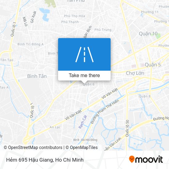 Hẻm 695 Hậu Giang map