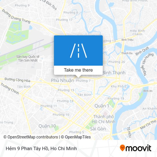Hẻm 9 Phan Tây Hồ map