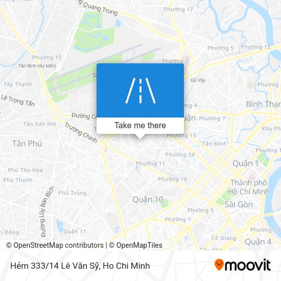 Hẻm 333/14 Lê Văn Sỹ map