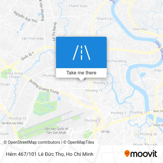 Hẻm 467/101 Lê Đức Thọ map