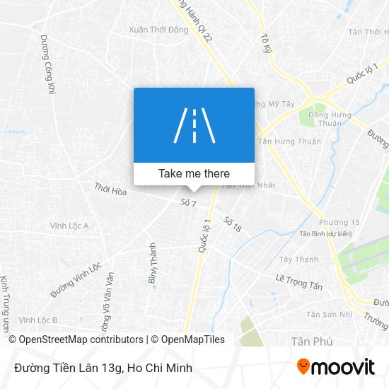 Đường Tiền Lân 13g map