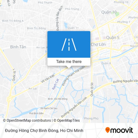 Đường Hông Chợ Bình Đông map