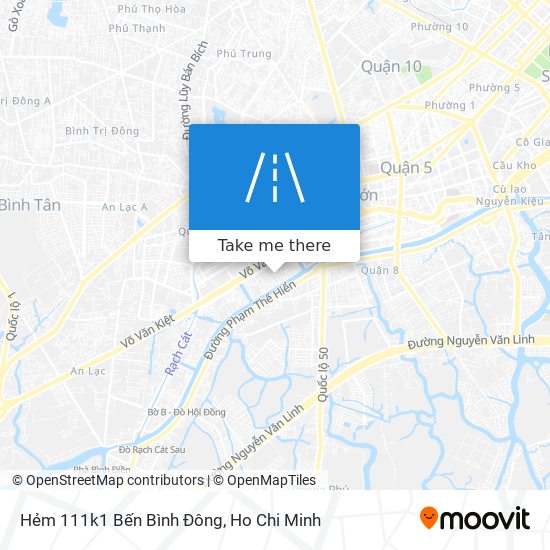 Hẻm 111k1 Bến Bình Đông map