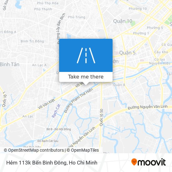 Hẻm 113k Bến Bình Đông map