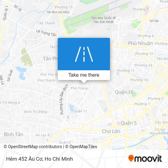 Hẻm 452 Âu Cơ map