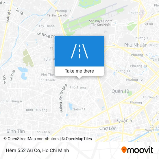Hẻm 552 Âu Cơ map