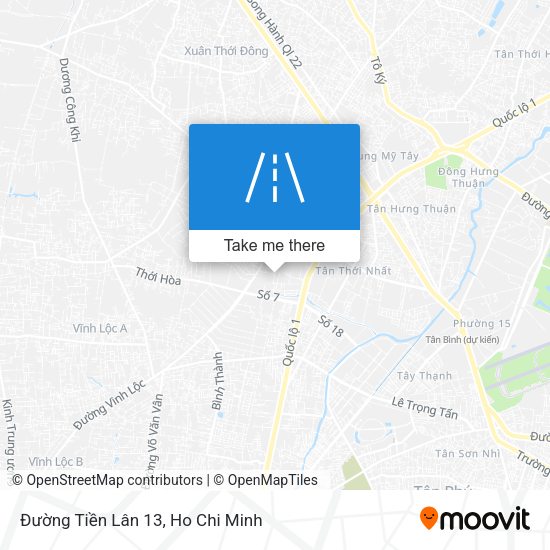 Đường Tiền Lân 13 map
