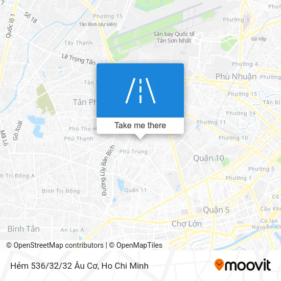 Hẻm 536/32/32 Âu Cơ map