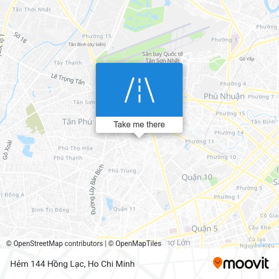 Hẻm 144 Hồng Lạc map