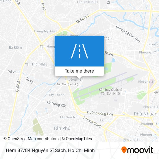 Hẻm 87/84 Nguyễn Sĩ Sách map