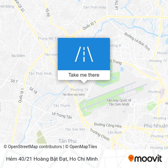Hẻm 40/21 Hoàng Bật Đạt map