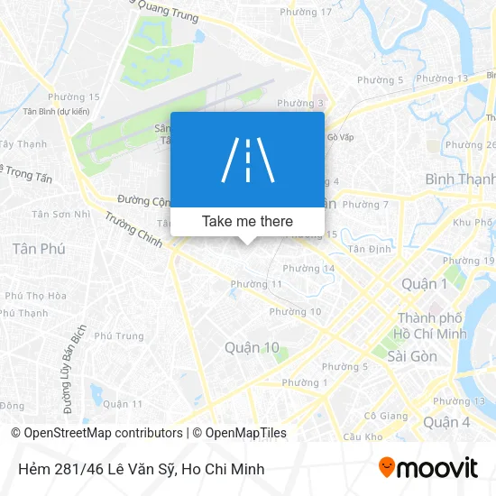 Hẻm 281/46 Lê Văn Sỹ map