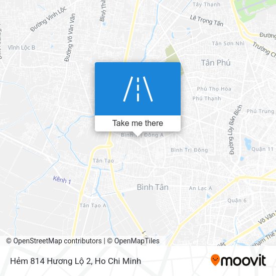 Hẻm 814 Hương Lộ 2 map
