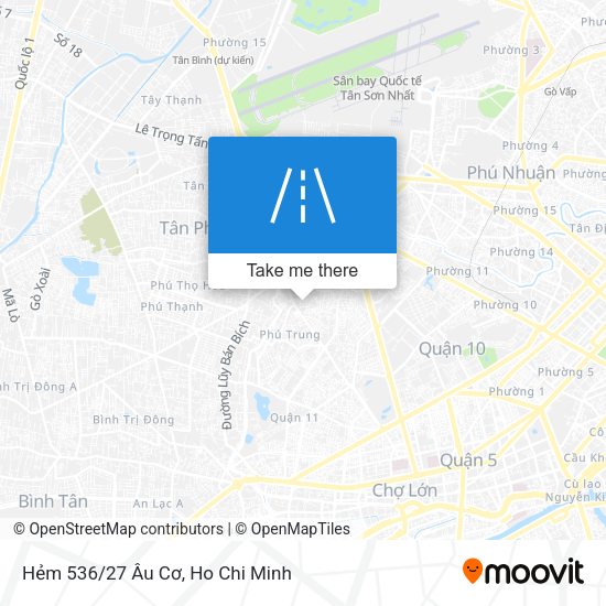 Hẻm 536/27 Âu Cơ map