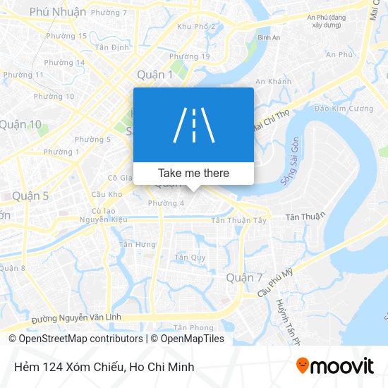 Hẻm 124 Xóm Chiếu map