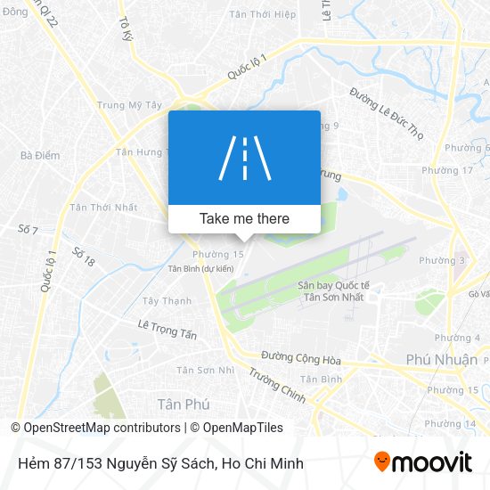 Hẻm 87/153 Nguyễn Sỹ Sách map