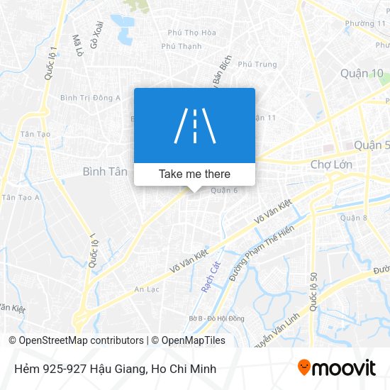 Hẻm 925-927 Hậu Giang map