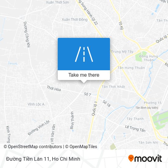 Đường Tiền Lân 11 map