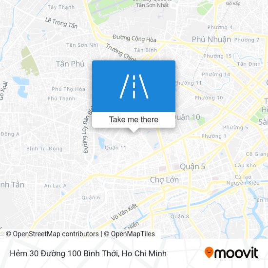 Hẻm 30 Đường 100 Bình Thới map