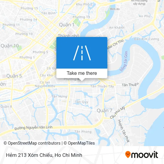 Hẻm 213 Xóm Chiếu map