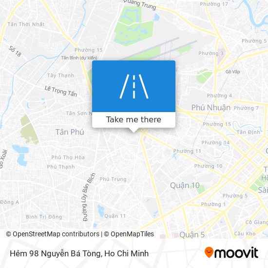 Hẻm 98 Nguyễn Bá Tòng map