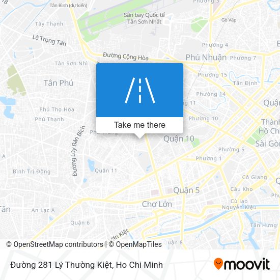 Đường 281 Lý Thường Kiệt map