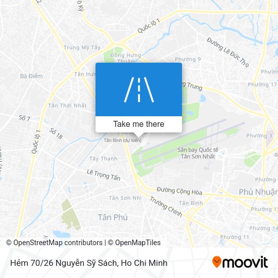 Hẻm 70/26 Nguyễn Sỹ Sách map